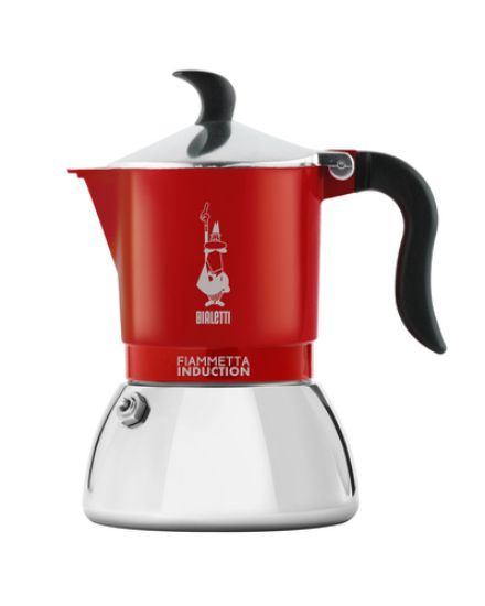 Immagine di Bialetti Fiammetta Induction Moka 0,13 L Rosso, Acciaio inox