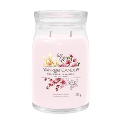 Immagine di Yankee Candle Signature candela di cera Cilindro Ciliegia (frutto), Vaniglia Rosa 1 pz