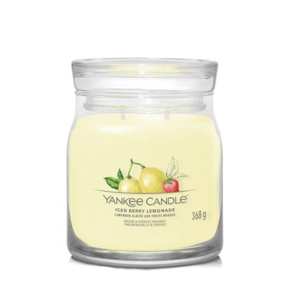 Immagine di Yankee Candle Iced Berry Lemonade candela di cera Rotondo Pompelmo, Limone, Malto, Mandarino, Ananas, Pomelo, Lampone, Fragola, Vaniglia, Viola Giallo 1 pz