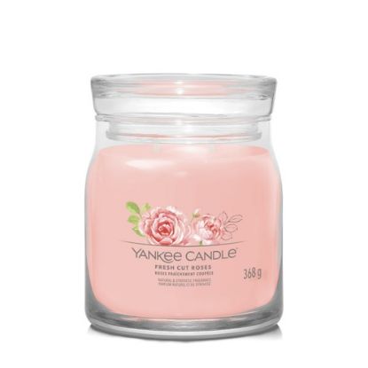 Immagine di Yankee Candle Fresh Cut Roses candela di cera Cilindro Rosa 1 pz