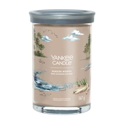 Immagine di Yankee Candle Signature Seaside Woods Tumbler 567g candela di cera Cilindro Agrume, Floreale Marrone 1 pz