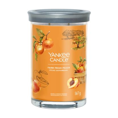 Immagine di Yankee Candle Signature candela di cera Cilindro Albicocca, Pesca, Vaniglia Arancione 1 pz