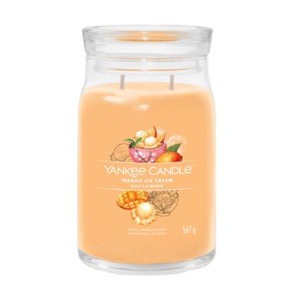 Immagine di Yankee Candle Signature candela di cera Cilindro Mango, Vaniglia Arancione 1 pz