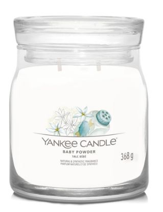 Immagine di Yankee Candle Baby Powder candela di cera Cilindro Mandorla Bianco 1 pz