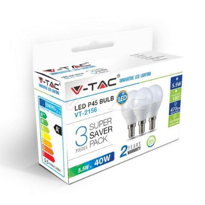 Immagine di V-TAC VT-2156 lampada LED Bianco caldo 2700 K 5,5 W E14 F