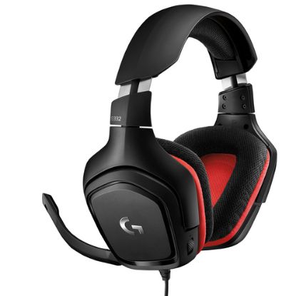 Immagine di Logitech G G332 Auricolare Cablato A Padiglione Giocare Nero, Rosso