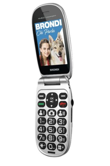 Immagine di Brondi Amico Comfort 7,11 cm (2.8") Nero, Argento Telefono per anziani