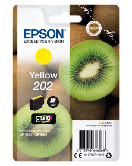 Immagine di Epson Kiwi Singlepack Yellow 202 Claria Premium Ink