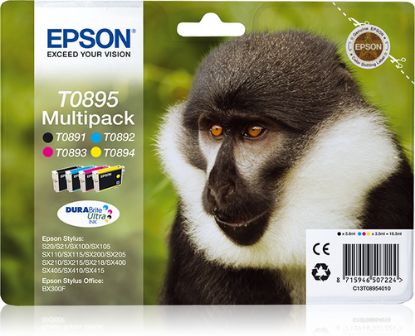 Immagine di Epson Monkey Multipack 4 colori Nero,Ciano,Magenta e Giallo
