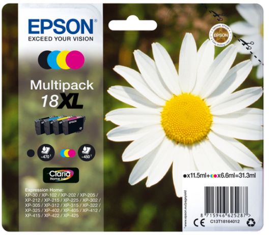 Immagine di Epson Daisy Multipack Margherita 4 colori Inchiostri Claria Home 18XL