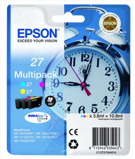 Immagine di Epson Alarm clock 27 DURABrite Ultra Multi-pack cartuccia d'inchiostro 1 pz Originale Ciano, Magenta, Giallo