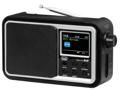 Immagine di Trevi RADIO DIGITALE PORTATILE DAB DAB+ FM RDS WIRELESS AUX-IN DAB 7F96 R NERO