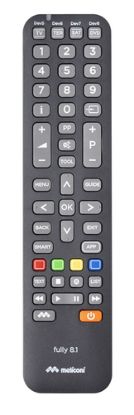 Immagine di Meliconi Fully 8.1 telecomando IR Wireless DVD/Blu-ray, SAT, Sky, TV Pulsanti