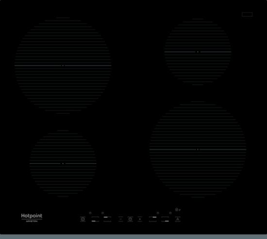 Immagine di Hotpoint Ariston IKIA 640 F piano cottura Nero Da incasso 58 cm Piano cottura a induzione 4 Fornello(i)