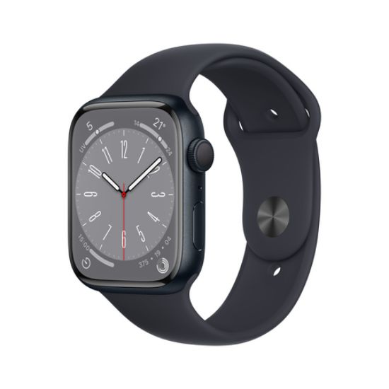 Immagine di Apple Watch Series 8 GPS 45mm Cassa in Alluminio color Mezzanotte con Cinturino Sport Band Mezzanotte - Regular