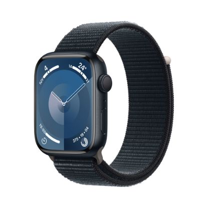 Immagine di Apple Watch Series 9 GPS Cassa 45mm in Alluminio Mezzanotte con Cinturino Sport Loop Mezzanotte