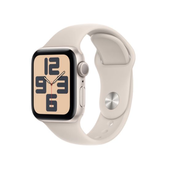 Immagine di Apple Watch SE GPS Cassa 40mm in Alluminio Galassia con Cinturino Sport Galassia - S/M