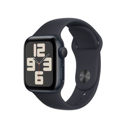 Immagine di Apple Watch SE GPSCassa 40mm in Alluminio Mezzanotte con Cinturino Sport Mezzanotte - S/M