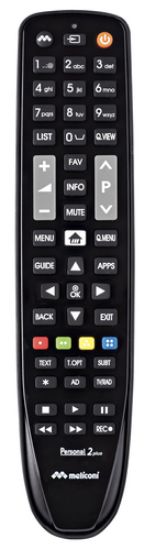 Immagine di Meliconi Gumbody Personal 2 Plus telecomando IR Wireless TV Pulsanti