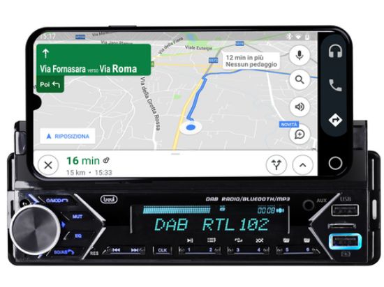 Immagine di Trevi AUTORADIO DAB FM 160W SUPPORTO SMARTPHONE 7" WIRELESS USB MICRO SD SCD 5753 DAB