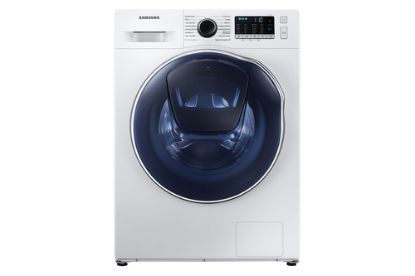 Immagine di Samsung WD8NK52E0ZW/ET lavasciuga slim a caricamento frontale Addwash™ 8/5 kg Classe C/F 1200 giri/min, Porta blu + Panel Nero