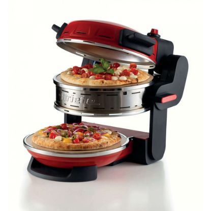 Immagine di Ariete 927 Pizzeria , Forno pizza doppio, 2300 W, 2 pietre refrattarie, 2 pizze in 4 minuti, 2 termostati, Diametro 32 cm, 5 livelli di cottura, 2 pale in acciaio inox, Rosso