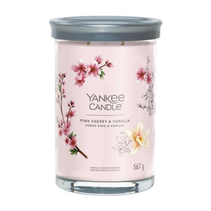 Immagine di Yankee Candle Signature candela di cera Cilindro Ciliegia (frutto), Vaniglia Rosa 1 pz