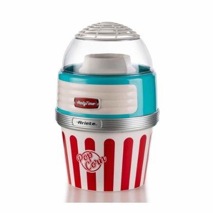 Immagine di Ariete 2957 Pop Corn XL Party Time - Macchina per Popcorn - Scoppia 60gr di Mais in 2 minuti ad Aria Calda - Ciotola Estraibile - 1100 Watt - Azzurro