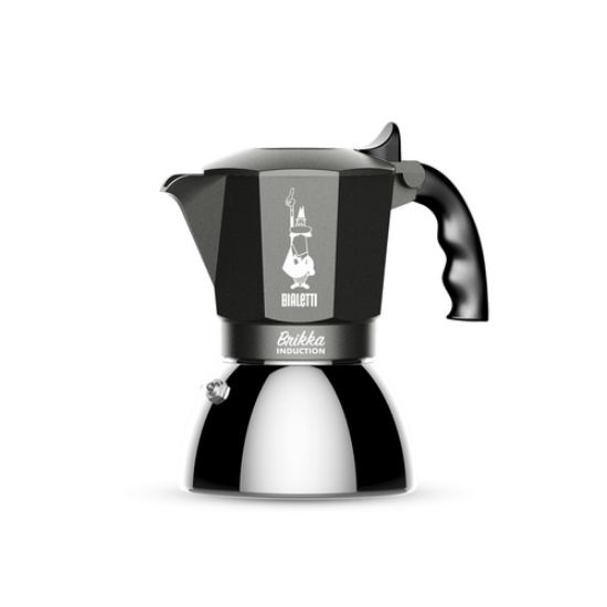 Immagine di Bialetti Brikka Induction Moka Nero, Acciaio inox