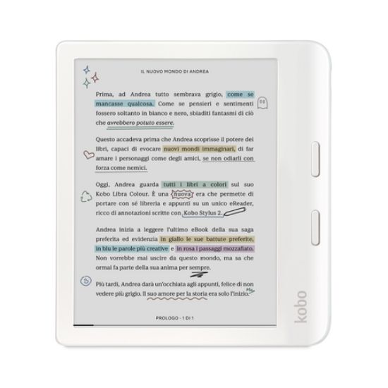 Immagine di Rakuten Kobo Libra Colour lettore e-book Touch screen 32 GB Wi-Fi Bianco