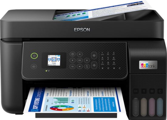 Immagine di Epson EcoTank ET-4800 stampante multifunzione inkjet 4-in-1 A4, serbatoi ricaricabili alta capacità, 5 flaconi inclusi pari a 14000pag B/N 5200pag colore, Wi-FI Direct, USB