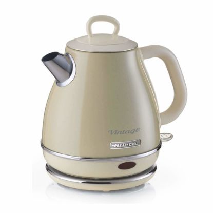 Immagine di Ariete 2868 Bollitore Elettrico Vintage 1 Litro - Infusi, Tè e Tisane - Autospegnimento - Acciaio Inox - 1 Litro - 1600 Watt - Beige