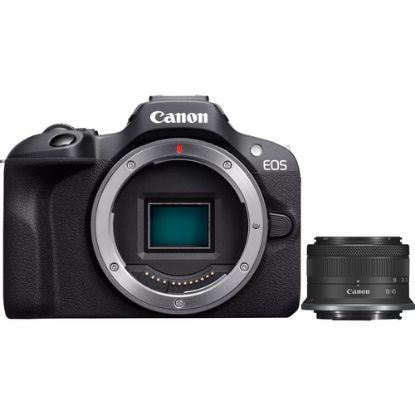 Immagine di Canon EOS R100 + RF-S 18-45mm F4.5-6.3 IS STM Kit MILC 24,1 MP CMOS 6000 x 4000 Pixel Nero