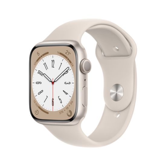 Immagine di Apple Watch Series 8 GPS 45mm Cassa in Alluminio color Galassia con Cinturino Sport Band Galassia - Regular