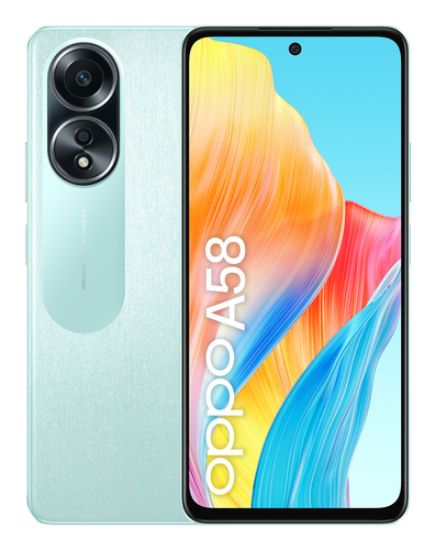 Immagine di OPPO A58 4G Smartphone, AI Doppia fotocamera 50+2MP, Selfie 8MP, Display 6.72” 60HZ LCD FHD+, 5000mAh, RAM 6 (Esp 2GB/4GB/6GB)+ROM 128GB (esp1TB), IP54, [Versione Italia],Dlazzing Green