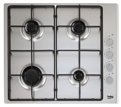 Immagine di Beko HIGG641C3SX Acciaio inox Da incasso 60 cm Gas 4 Fornello(i)