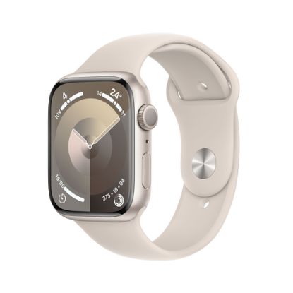 Immagine di Apple Watch Series 9 GPS Cassa 45mm in Alluminio Galassia con Cinturino Sport Galassia - M/L