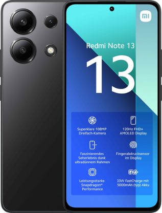 Immagine di Xiaomi Redmi Note 13 16,9 cm (6.67") Dual SIM ibrida Android 13 4G USB tipo-C 8 GB 256 GB 5000 mAh Nero