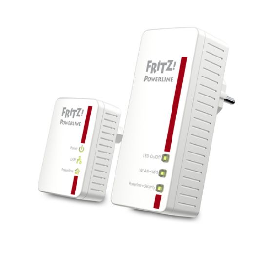 Immagine di FRITZ!Powerline 540E WLAN Set International 500 Mbit/s Collegamento ethernet LAN Wi-Fi Bianco 2 pz