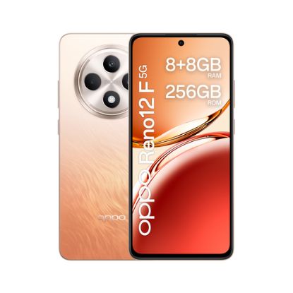 Immagine di OPPO Reno12 F 5G AI Smartphone, Tripla fotocamera 50+8+2MP, Selfie 32MP, Display 6.67” 120HZ AMOLED FHD+, 5000mAh, RAM 16 GB (8+8) + ROM 256GB, [Versione Italia], Amber Orange