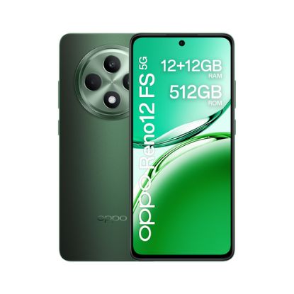 Immagine di OPPO Reno12 FS 5G AI Smartphone, Tripla fotocamera 50+8+2MP, Selfie 32MP, Display 6.67” 120HZ AMOLED FHD+, 5000mAh, RAM 24 GB (12+12) + ROM 512GB, [Versione Italia], Olive Green