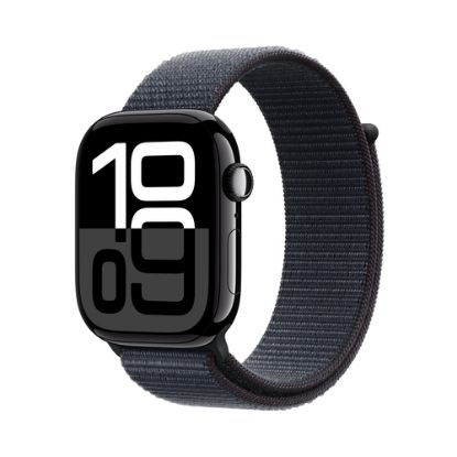 Immagine di Apple Watch Series 10 Serie 10 GPS 46mm Cassa in Alluminio color Jet Black con Sport Loop