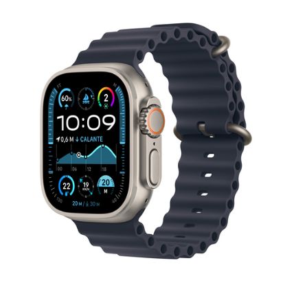 Immagine di Apple Watch Ultra 2 GPS + Cellular 49mm Cassa in Titanio con Navy Ocean Band