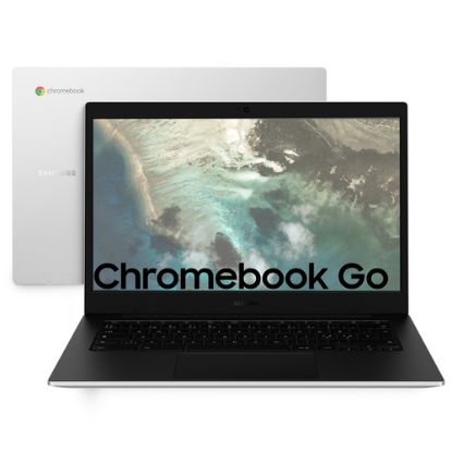 Immagine di Samsung Galaxy Chromebook Go Intel® Celeron® N N4500 35,6 cm (14") HD 4 GB LPDDR4x-SDRAM 64 GB eMMC Wi-Fi 6 (802.11ax) ChromeOS Argento