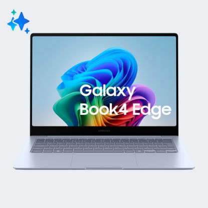 Immagine di Samsung Galaxy Book4 Edge Laptop, Elite X, 16GB RAM, 512GB SSD, 14" Super AMOLED, Windows 11 Home, Sapphire Blue