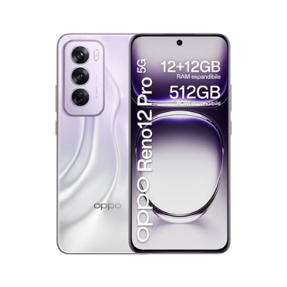 Immagine di OPPO Reno12 Pro 5G AI Smartphone, Tripla fotocamera 50+50+8MP, Selfie 50MP, Display 6.7” 120HZ AMOLED FHD+, 5000mAh, RAM 24 GB (12+12) + ROM 512GB, [Versione Italia], Nebula Silver