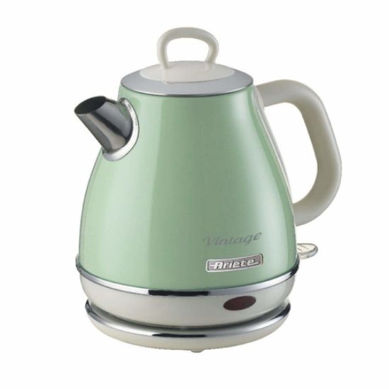 Immagine di Ariete 2868 Bollitore Elettrico Vintage 1 Litro - Infusi, Tè e Tisane - Autospegnimento - Acciaio Inox - 1 Litro - 1600 Watt - Verde