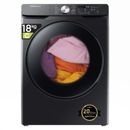 Immagine di Samsung WF18T8000GV/ET lavatrice a caricamento frontale Grandi Capacità 18 kg Classe C 1100 giri/min, Body nero + porta nera