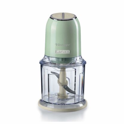 Immagine di Ariete 438, Tritatutto Vintage, Chopper e Tritaghiaccio, 2 velocità, 4 lame in Acciaio Inox, Tazza graduata 600 ml, 400 W, Verde