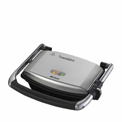 Immagine di Ariete 1911 Toast & Grill Slim - Piastra elettrica antiaderente per toast e sandwich - piastra rigata - 1000 Watt - Argento